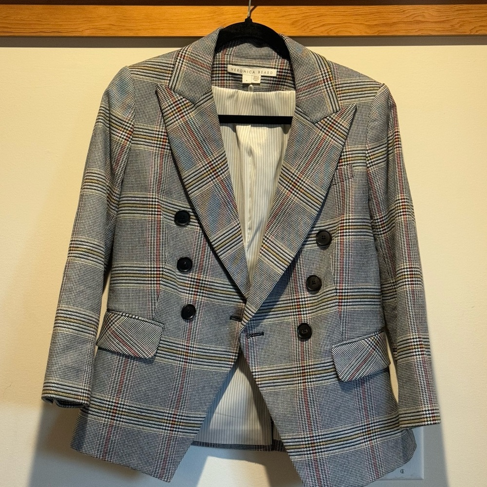 Veronica Beard Plaid Empire Dickey Jacket Size 4